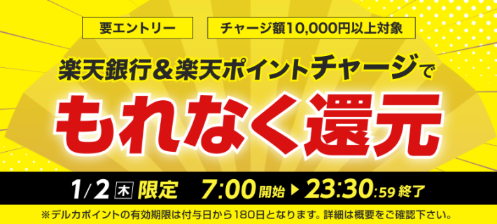 楽天Kドリームスのチャージキャンペーン①
