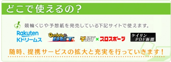 デルカ（投票ポイント）の提携サイト