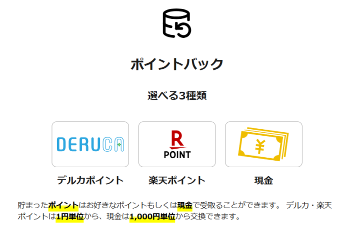 ポイントで交換できるもの一覧