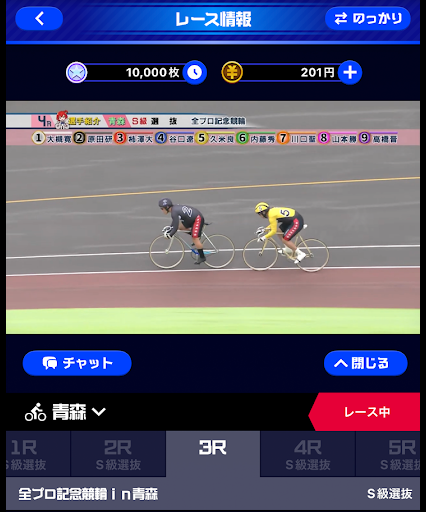 ティップスターのレース映像
